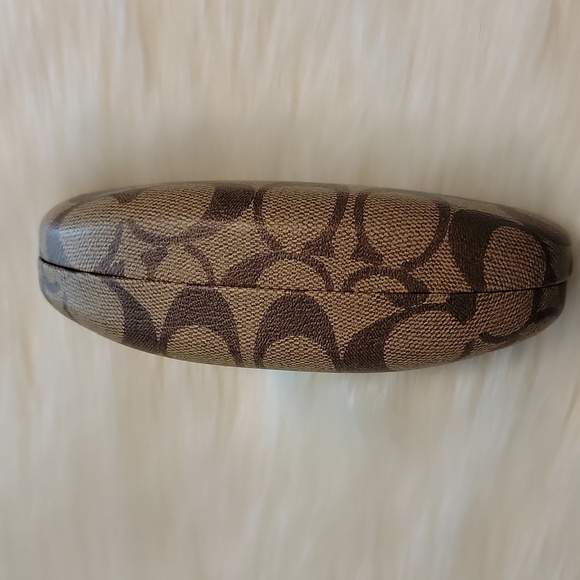 Coach Brown Logo Eyeglass Case - Picture 3 of 6